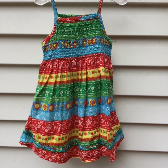 Children's Place Dress Girl's 3T Sundress Southwestern Smocked Multicolor